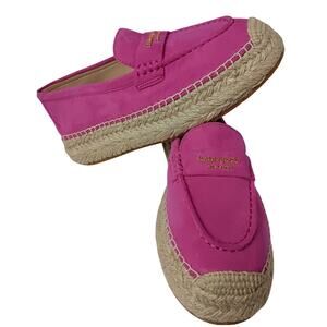 Kate Spade Eastwell Espadrille Flat Womens 6B Pink Suede Luxury Party Dress